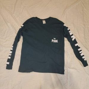PINK Dark Green Long Sleeve